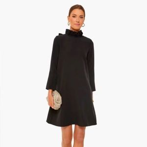 Tuckernuck Daphne Black Ruffle Neck Dress